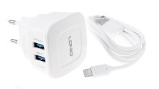 СЗУ Lightning на 2 USB 2.1A A2271 LDNIO (гарантия 2 недели)